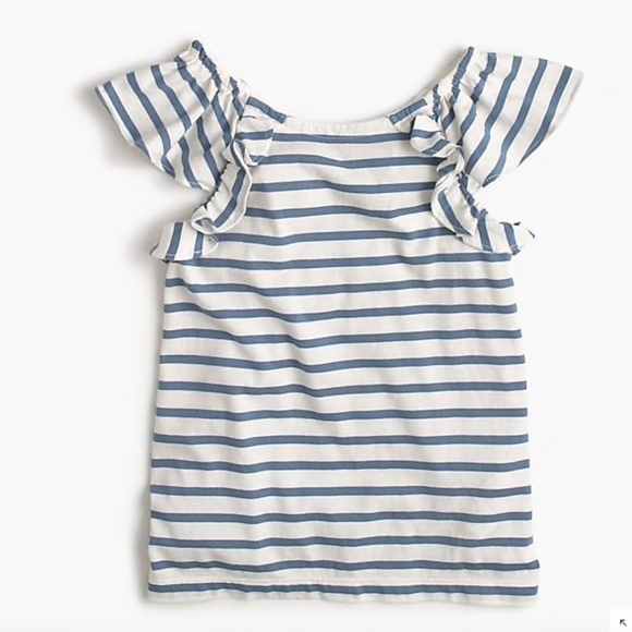 J. Crew Other - J. Crew Girls' ruffle tank top in stripes
